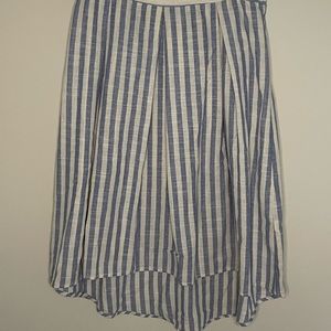 Striped asymmetrical skirt